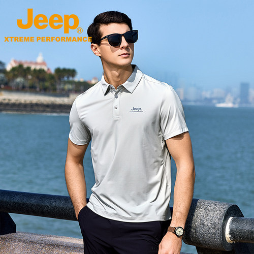 Jeep Xtreme Performance户外高端男士短袖POLO衫商务休闲短袖