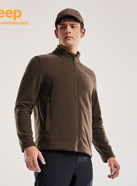 JeepXtreme Performance户外抓绒男立领外套秋加厚开衫冲锋衣内胆