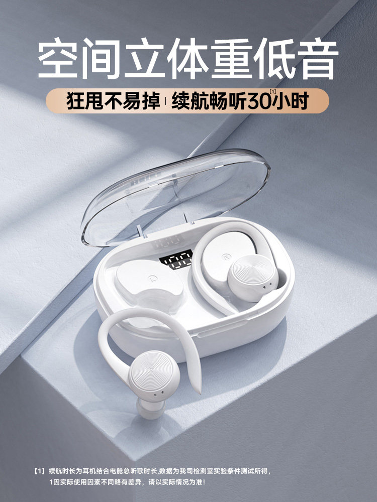 运动蓝芽耳机蓝牙耳机无线挂耳式运动跑步2023新款超长续航男女高