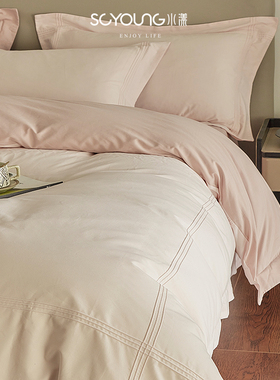 简约100SPro加厚磨毛全棉四件套纯棉床上被套床单秋冬床品三件套4