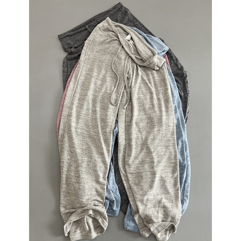 休闲风百搭针织直筒裤软糯女