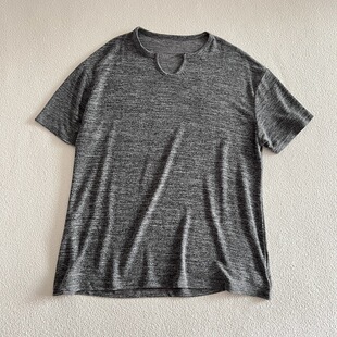 包邮 休闲透气慵懒风短袖 女士 炒鸡软糯手感5091小V领针织T恤夏季