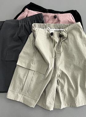 谁穿谁好看K712工装速干短裤夏季女自留推荐个性口袋裤宽松五分裤