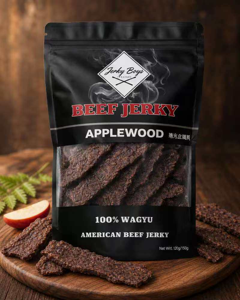 AmericanBeefJerky-Jerky Boyz American beef jerky protein, oil-free pure meat beef thumbnail 2