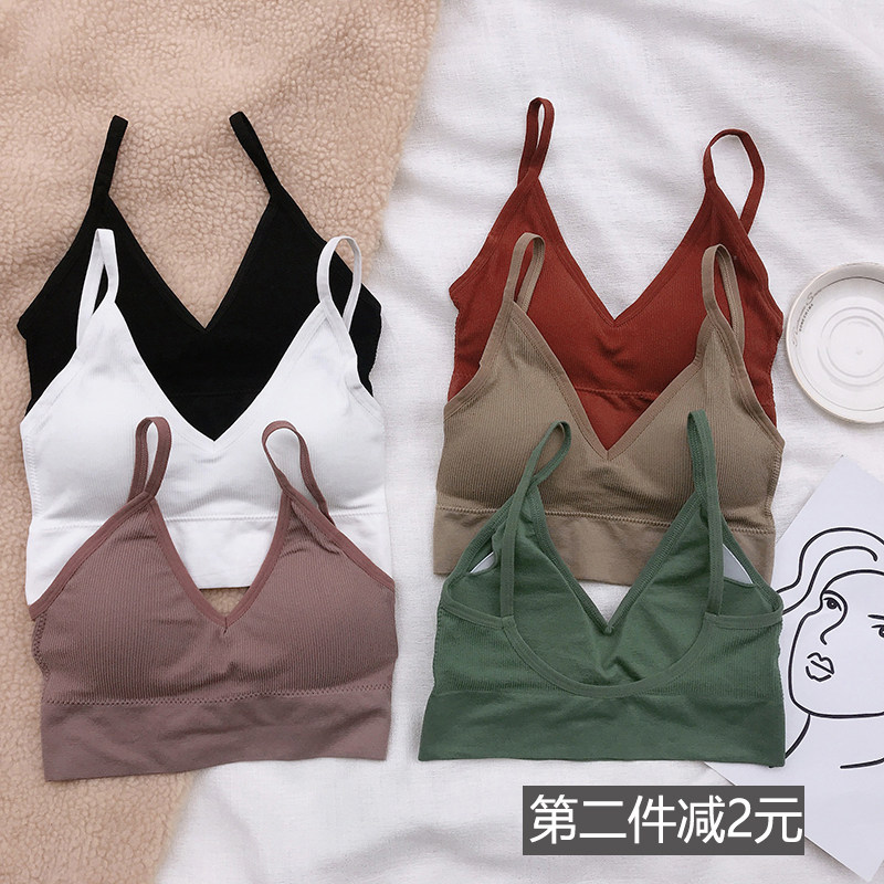 chic风细带瑜伽运动内衣女防震聚拢背心吊带美背跑步健身文胸bra
