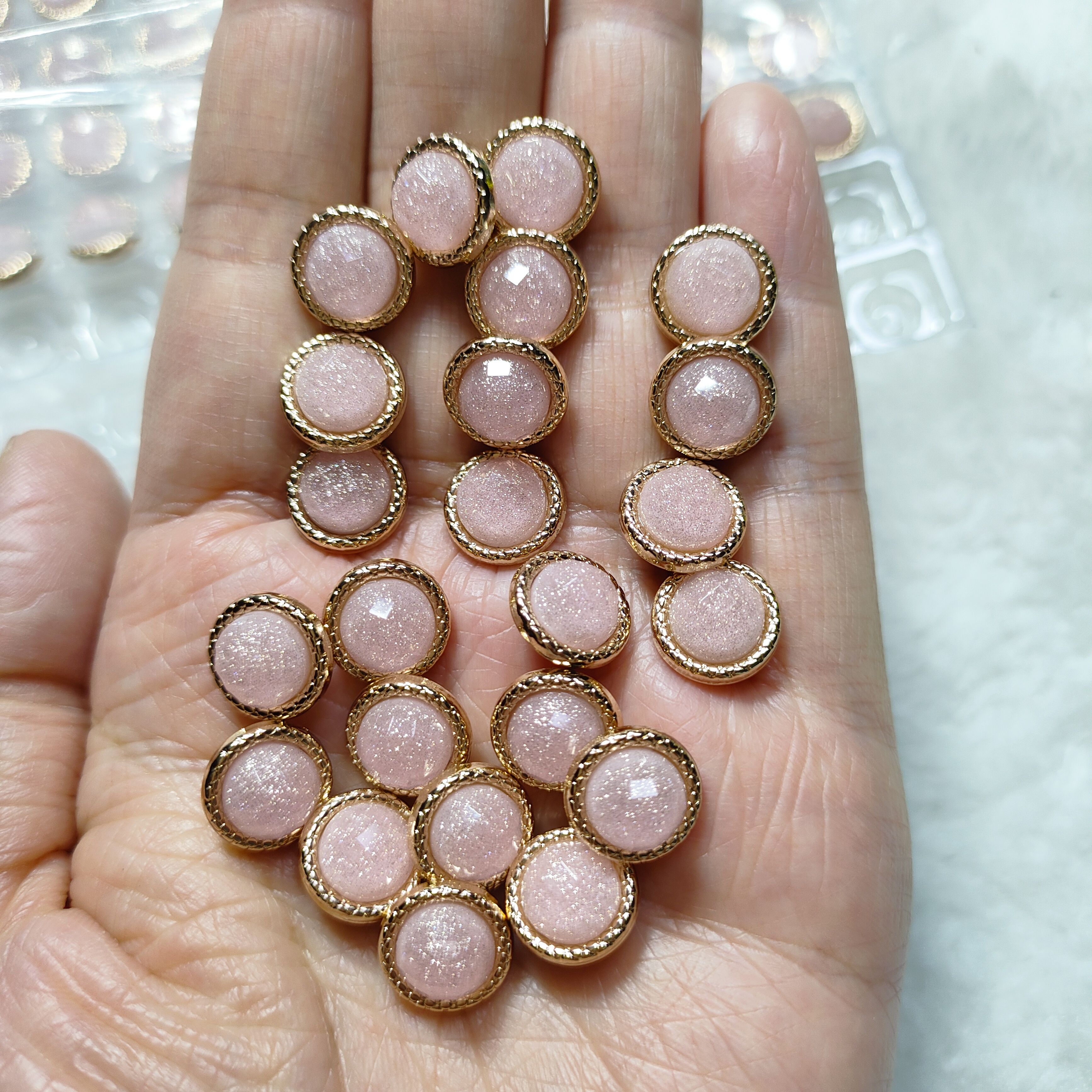 高端圆形猫眼石纽扣糖颗色针织开衫毛衣扣金属衬衫衣领连衣裙钮扣