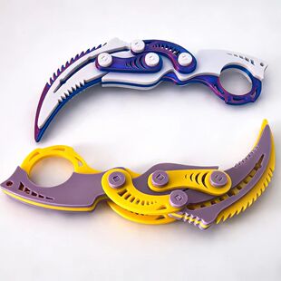 3D打印重力折叠爪刀模型塑料质感模型萝卜玩具不可开刃无畏契约