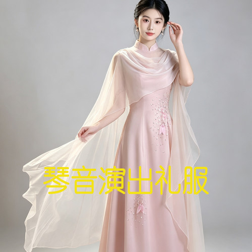 定制舞台民歌独唱礼服裙2026新款