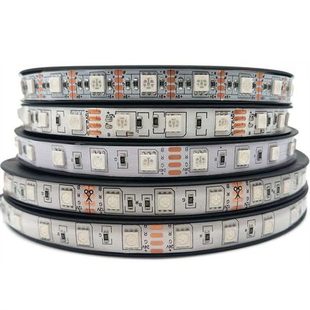 RGB三基色全彩5050软灯带3 24V 色4线彩色LED长条背胶灯条5V 12V