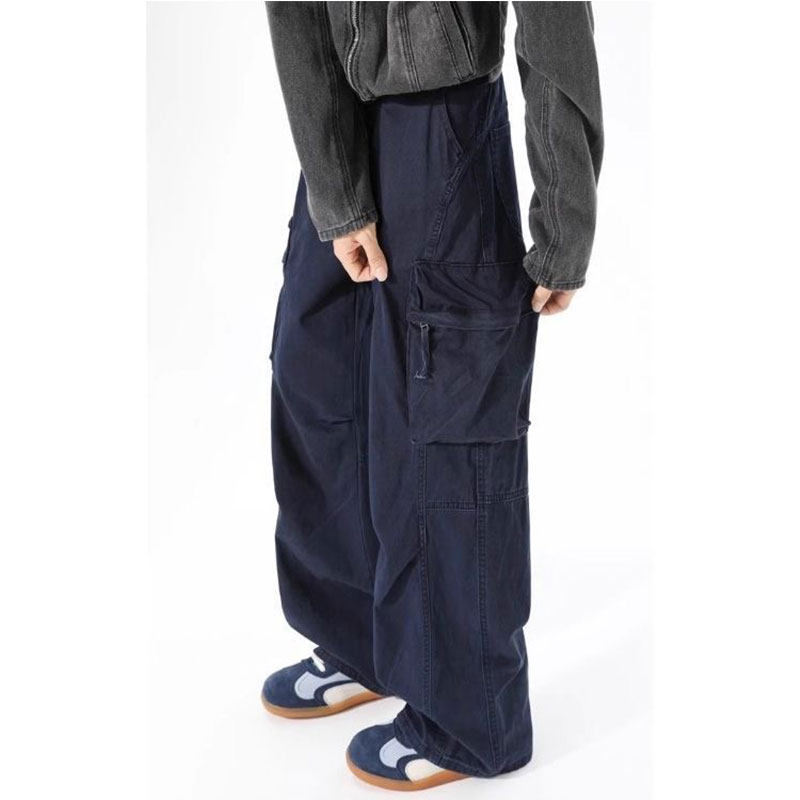 一只卷毛羊秋冬新款矮个子复古vintage口袋宽松直筒休闲工装裤,男装,休闲裤,淘宝优惠券,粉丝福利购,淘宝优惠卷