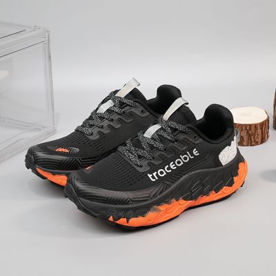 Traceable外贸透气减震情侣厚底户外登山徒步越野男女跑鞋6655