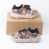 正版 男女 运动跑鞋 丑萌宽楦宽头轻便休闲加绒保暖棉鞋 发泡旅行鞋