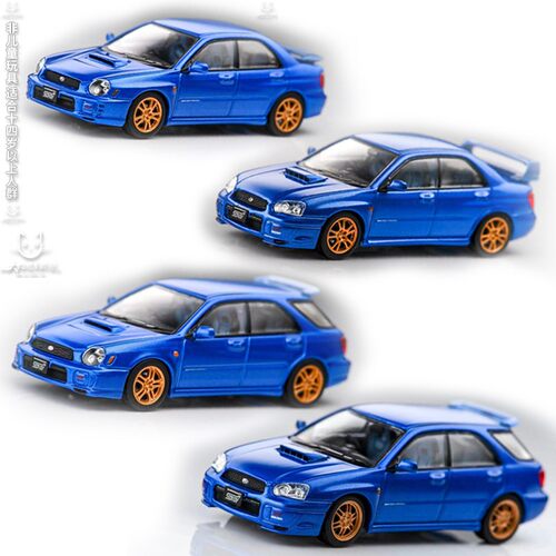 Furuya斯巴鲁SUBRARU翼豹Impreza WRX STi 1:64车模合金 收藏摆件