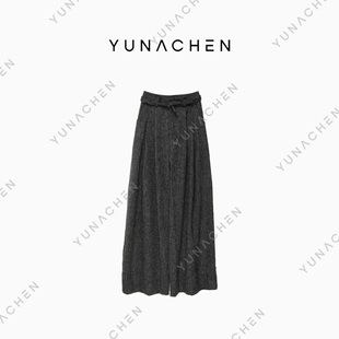 LE9026 菠萝宝宝 女807 秋冬十字纹遮跨显瘦舒适大脚长裤 澜意