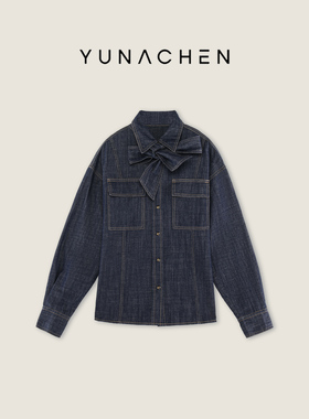 菠萝宝宝yuna【艺术漫游】牛仔长袖衬衫YL12