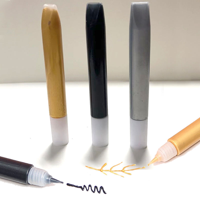 百喜图3D金色立体勾线笔diy手绘描边膏免烤金属玻璃丙烯颜料防水