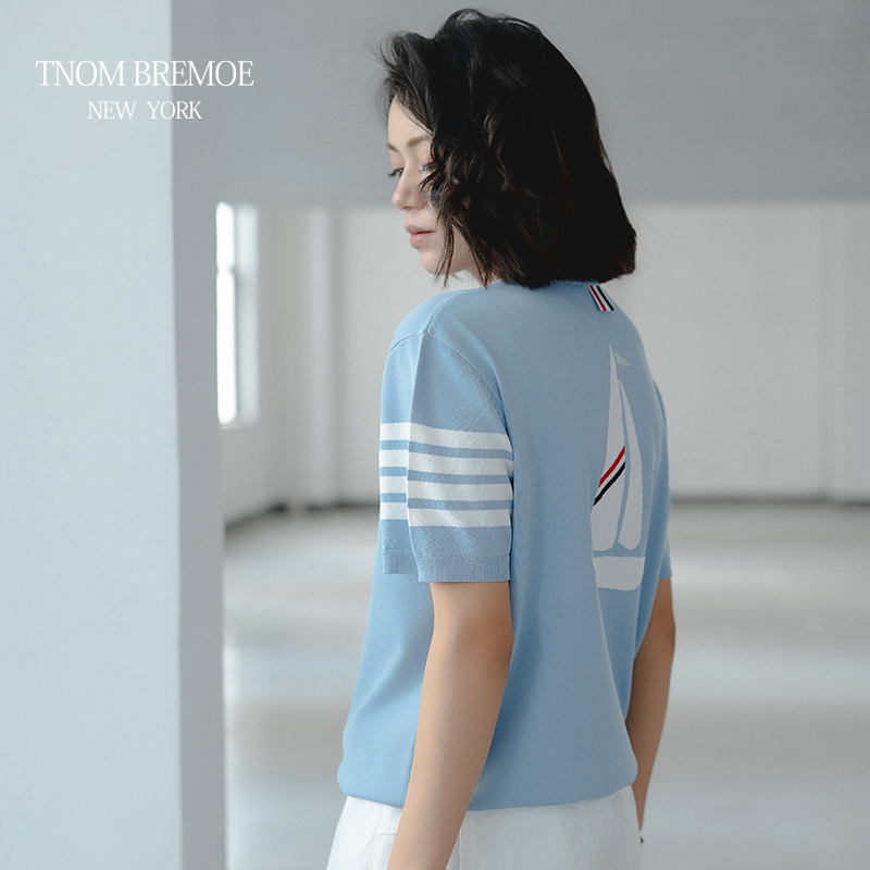 [TNOMBREMOE]TB帆船系列新款夏季情侣装日常生活通勤穿搭男女同款