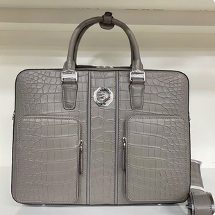 鳄鱼皮手提包男士奢侈品真皮高端商务包大容量新款包男律师公文包