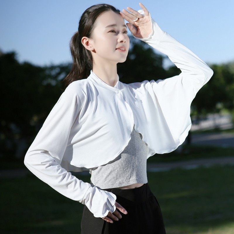 防晒披肩女开车遮阳夏季防紫外线长袖骑车一体练车神器斗篷小披肩
