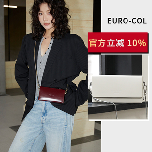 百搭轻奢链条牛皮小方包真皮女包质感链条迷你斜挎包 欧尚典时尚