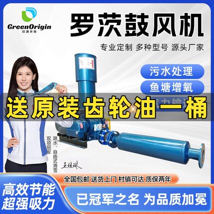 三叶罗茨鼓风机高压曝气水产养殖污水处理鱼塘增氧机鼓风机增氧机
