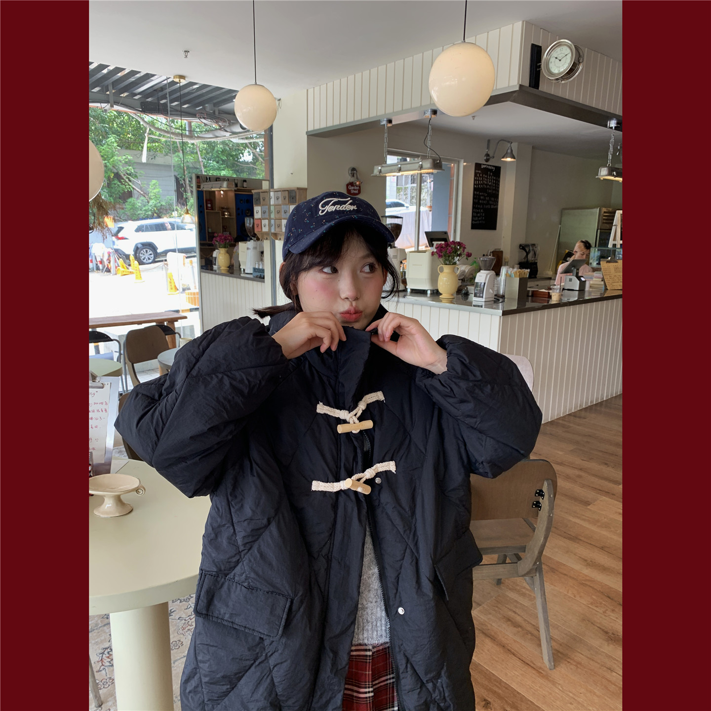 甜心轰炸机轻美式棉服显瘦