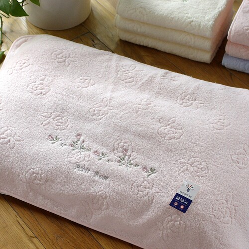 金号枕巾纯棉绣花全棉A类加大加厚柔软家用成人男女情侣枕头巾