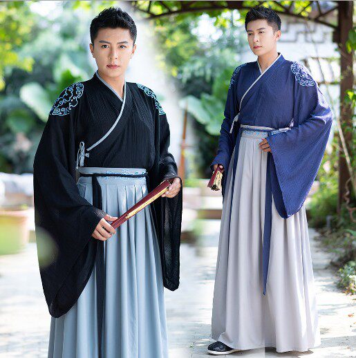 男士租赁广袖走秀毕业古装演出服