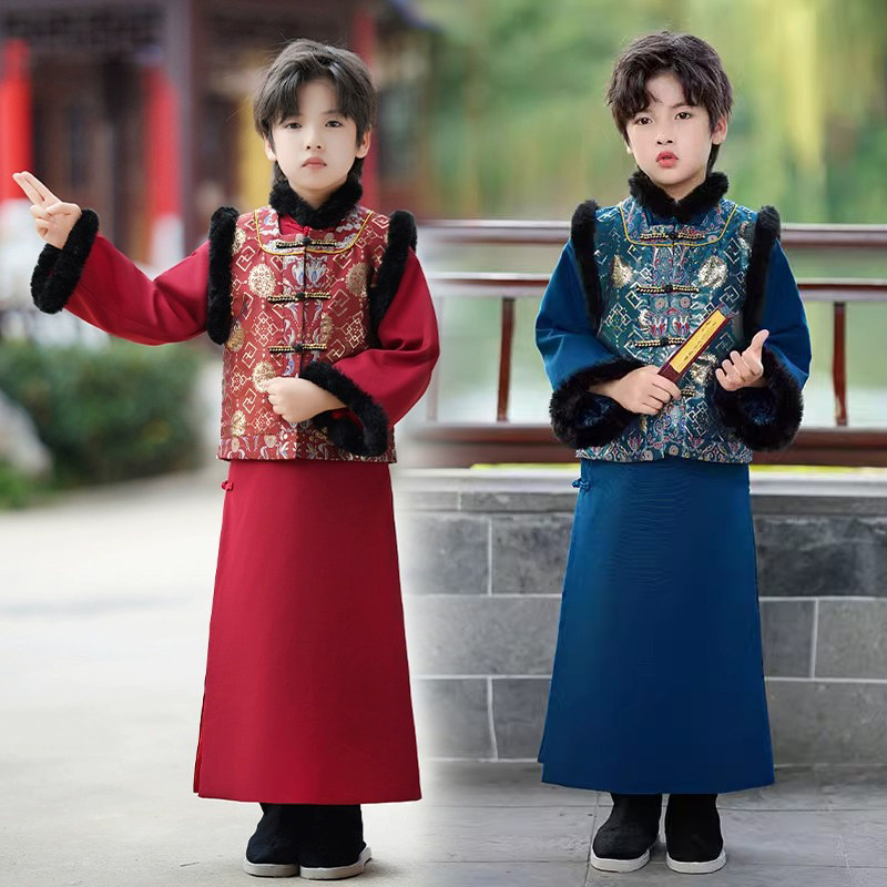 出租男童汉服拜年服冬款古装