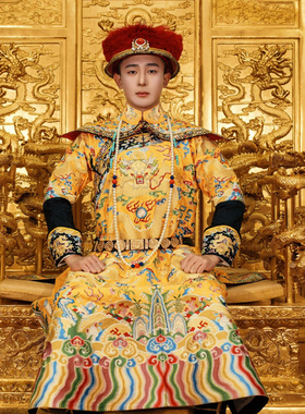 出租清朝吉服古装女满族皇后旗服故宫清代格格服摄影演出服装租赁