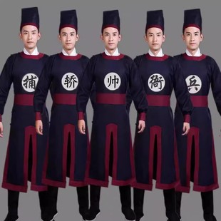 衙役服出租清朝官兵服装古装狱卒捕快侍卫官差婚礼轿夫演出服租赁