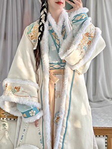 冬款汉服出租宋制袄裙加绒加厚保暖传统古装元旦汇演年会演出走秀