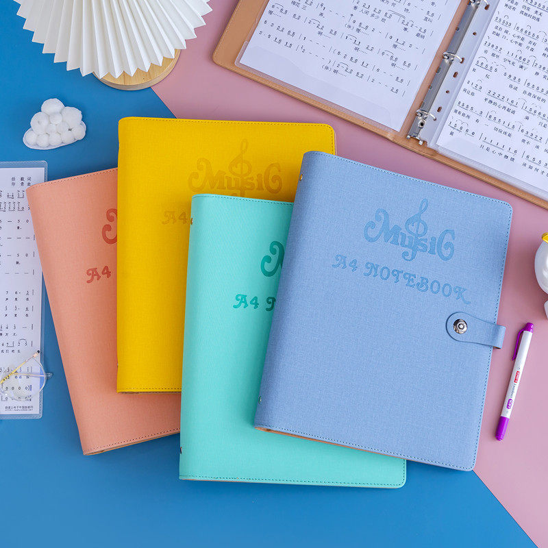 가죽 시트 음악 홀더 피아노 직원 홀더 기타 파일 음악 책 A4는 비 반사 음악 독서 책을 수정할 수 있습니다