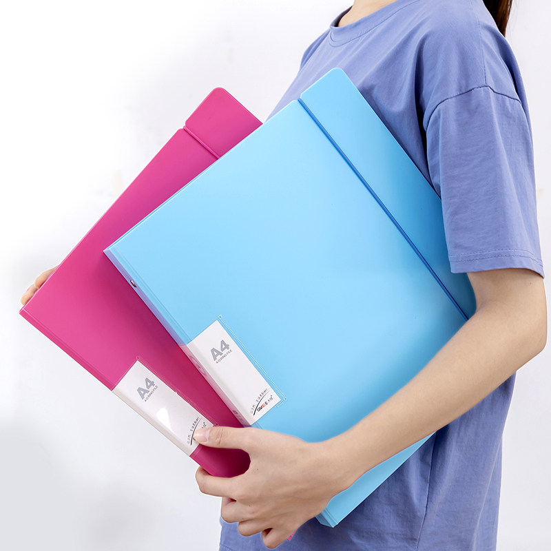 캔디 컬러 파일 가방 투명 삽입 정보 책 A4 바인더 학생 폴더 다층 시험지 가방 100 페이지