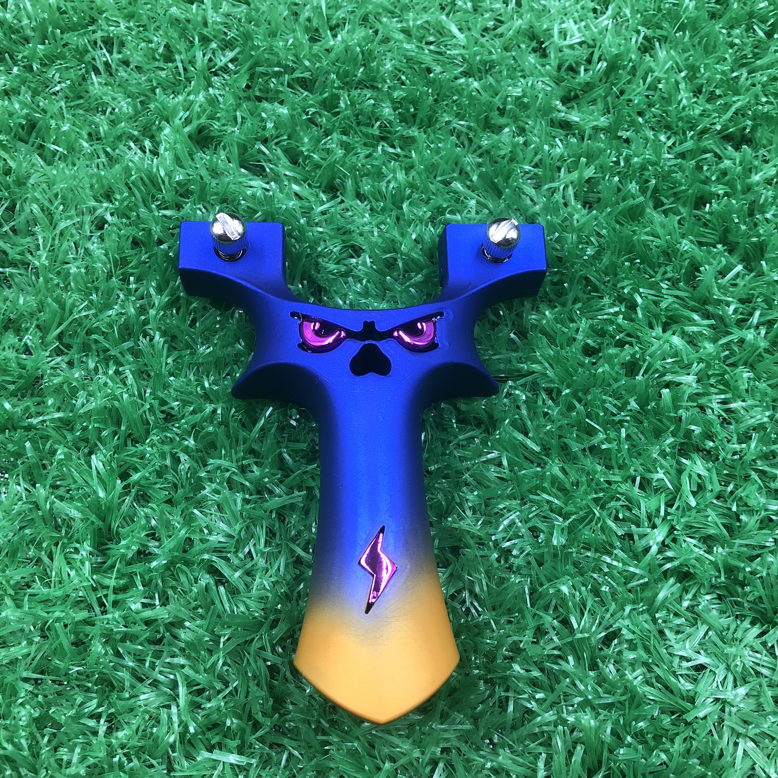 恶魔之眼 蓝黄渐变树脂弹弓 快压免绑户外竞技精准度专业弹弓,运动/瑜伽/健身/球迷用品,弓,淘宝优惠券,粉丝福利购,淘宝优惠卷