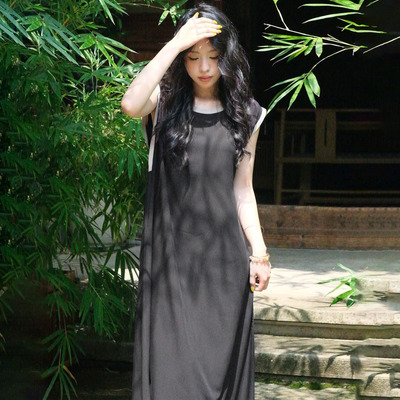 法式无袖背心睡裙女夏季小清新