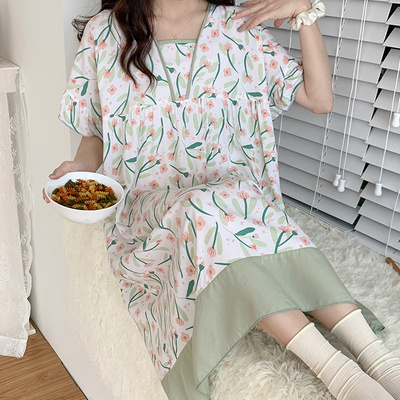 棉绸睡裙女夏季清新可爱可外穿