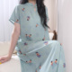 女士可外穿休闲旗袍家居服高级感 薄款 新中式 国风睡裙复古棉绸短袖