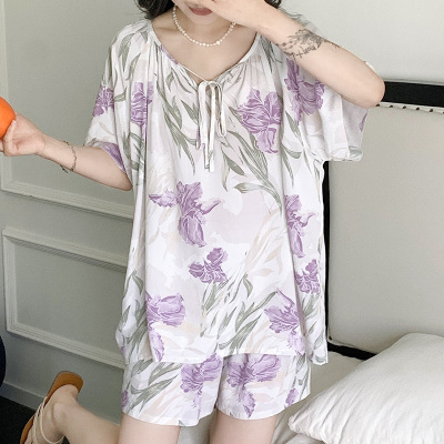 棉绸夏季亲肤舒适睡衣