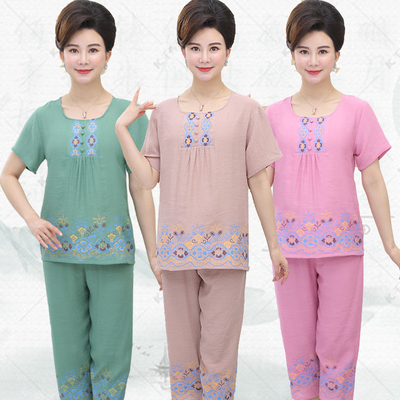 女士棉绸清爽透气睡衣