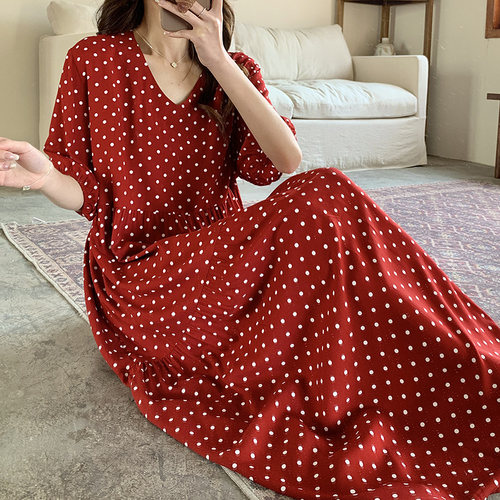 2026新款睡裙女春夏季棉绸新中式