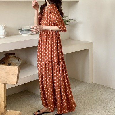 2025新款中袖睡裙女夏棉绸睡衣