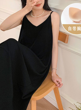 家居服棉绸过膝宽松长款感夏季