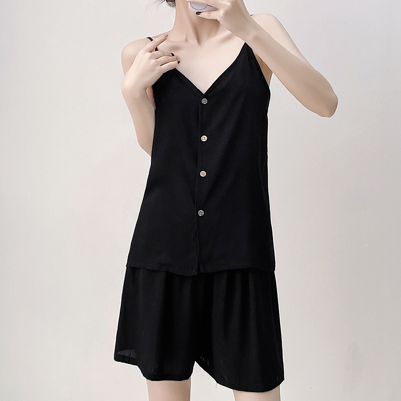 无袖吊带睡衣女夏季长裤韩版性感