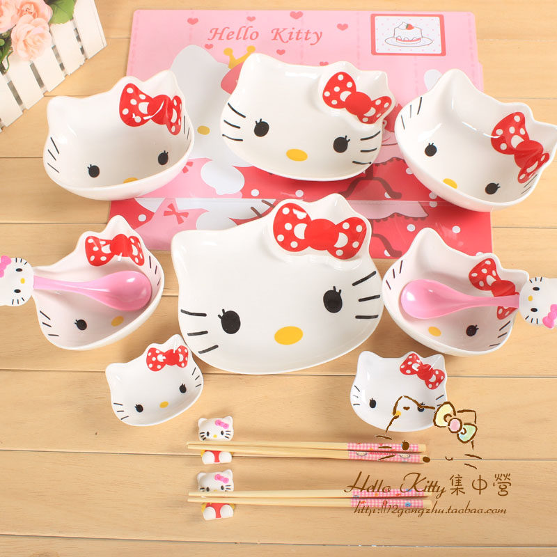 特价hello kitty凯蒂猫超豪华头型陶瓷餐具套装碗盘包邮送餐垫在类目 餐饮具, 餐具, 餐具瓷器套装中 - 来自Buy2taobao.com提供专业的淘宝代购服务