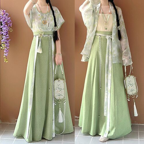 【夏宴】2026原创汉服女宋制飞机袖改良唐褙子短袖日常通勤夏