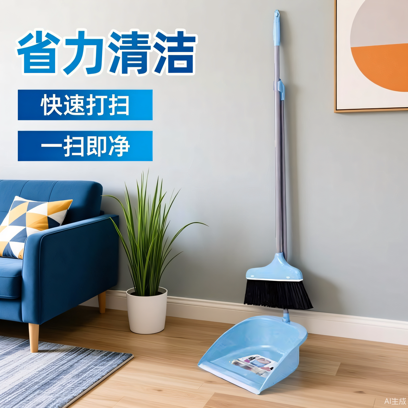 家用塑料刷丝卫生间厨房地面清洁扫把组合套装开普特塑料开普特