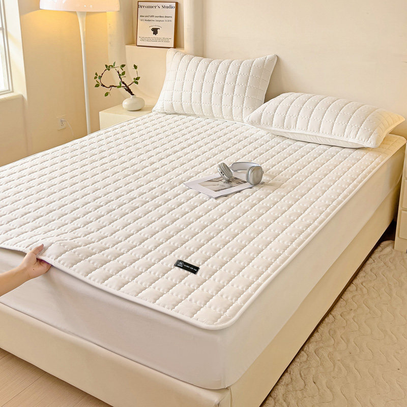 A类化纤床单床笠罩防水隔尿席梦思床垫保护套夹棉床褥全包防尘罩3