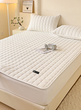 A类化纤床单床笠罩防水隔尿席梦思床垫保护套夹棉床褥全包防尘罩3