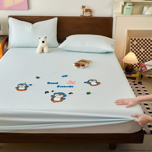 纯棉卡通企鹅亲肤床笠120*200cm
